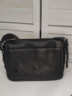 Vintage Coach Hamptons Black Leather Bag - Gem